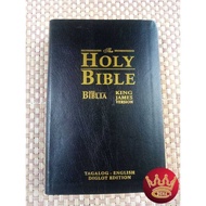 THE HOLY BIBLE TAGALOG ENGLISH DIGLOT KING JAMES VERSION KJV GOLD EDGE BLACK SOFT LEATHERETTE COVER