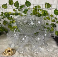 RAMADHAN SALE Wadah Sop Buah plus gelas Tempat es sirup Serbaguna satu set lengkap