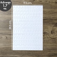 สติกเกอร์ pvc ตัวอักษร ภาษาไทย อังกฤษ ตัวเลข แบบไดคัท กาวเหนียว ติดทน กันแดด กันน้ำ 100% Alphabet AB