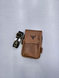 Original Rush Rider L210 Cow Leather Handphone Case Handphone Bag Sling Bag Beg Tali Pinggang