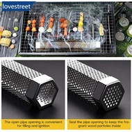 LOVESTREET Grilled Meat Chicken Tube Refillable Wood Chip Cold/Hot Tube for Grill 5-Hour Slow Wood P
