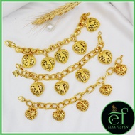 BANGKOK GOLD LOVE DANGLE BRACELET (ETB316)(ETB319)(ETB320)