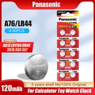 Panasonic A76 LR44 AG13 357 SR1154 LR1154 SR44 LR 44 1.5V Alkaline Batteries For Watch Calculator To