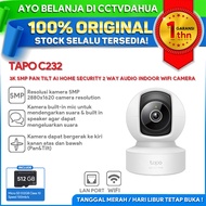 TP-LINK TAPO C232 3K 5MP PAN TILT AI HOME SECURITY 2 WAY AUDIO INDOOR WIFI CAMERA FREE MICRO SD 512G