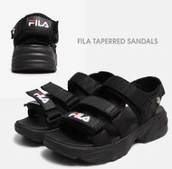 FILA TAPERED SANDALS 女 運動涼鞋 休閒涼鞋 黑色 (5-S316Y-012)