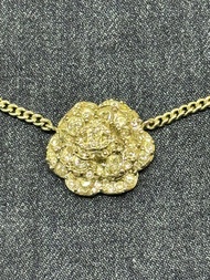 Chanel 水晶山茶花 項鍊 頸鏈 Crystal Camellia Pendant Necklace
