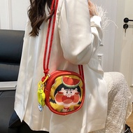 Cute Illustration Graffiti Messenger Bag Trendy Cartoon Funny Casual Funny Small Square Bag Shoulder