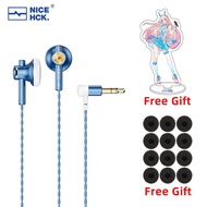 {JKSDGHFWA} NiceHCK EB2S PRO 3.5/4.4mm Plug Microphone Flat-Head Earbud HIFI Wired Earphone 15.4mm L