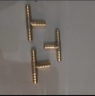 Nepel Selang 3 Cabang T Selang 5/16 8mm Kuningan