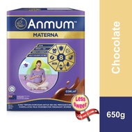 Anmum Materna Formulated Milk Powder for Pregnant Mothers Less Sweet (Chocolate) - 650g