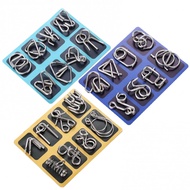 8 Pcs Metal Wire Puzzle Set - 3D Coil Disentanglement Games, Educational IQ/Logic Test Toys for Kids
