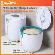 5KG &amp; 10KG PP Plastic Rice Storage Container Dispenser Rice Bucket (PP Plastik Bekas Simpan Beras)