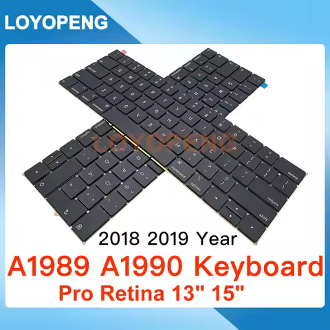 UK Spain French Russian Korea Keyboard Replacement For MacBook Pro Retina 13" 15" A1989 A1990 US key