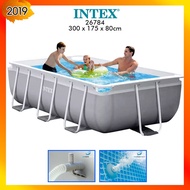 INTEX 26784 (NP1129) Prism Frame Above Ground Pool Rectangular Swimming Pool Durable With Filter Pum