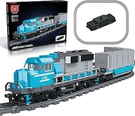 Freight Train Building Set, City Cargo Train Model with Locomotive and Cars, Compatible with Lego Tr