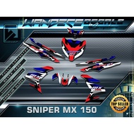 Sniper 150 Decals Red & Blue