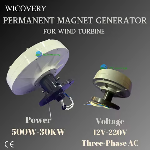 Home appliance For Handmade Vertical Axis Wind Turbine Generator 10KW 20KW 30KW 1000W-5000W 500RPM L