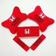 Equivalents|Aksesoris Honda Bantal headrest Civic wonder 3 in 1 Bordir