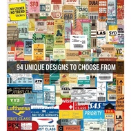 Vintage Aviation Luggage Stickers - Waterproof Decals for Travel Suitcases, Laptops, and Guitars