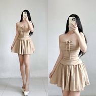 Charliz & Co Lilian Terno Skirt Set for Women | Crepe Fabric Outfit