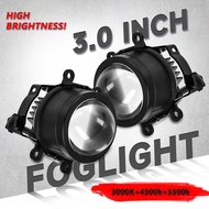 EKLEVA ไฟตัดหมอก LED 3 Hyperboloidไฟตัดหมอก LED 55W HID เลนส์โปรเจ็คเตอร์ LED ไฟสูง + ต่ำไฟตัดหมอกพิ