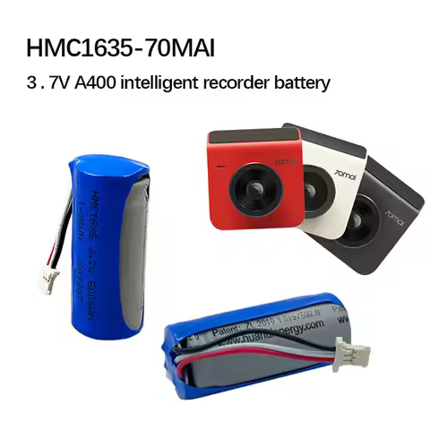 1/2/3pcs New Battery For Xiaomi 70mai Dash Cam A400 HMC1635 Accumulator 3.7V 500mAh 3-wire Plug
