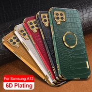 Crocodile Leather Case For Samsung Galaxy A12 Holder Cover Coque For Samsung A02 A12 A22 A32 A42 A52 A52s A72 A82 5G Phone Case