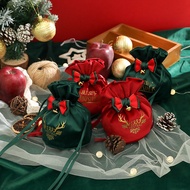 Christmas Gift Bag Christmas Apple Velvet Bag Christmas Eve Candy Box Christmas Fruit Flannel Drawstring Bag