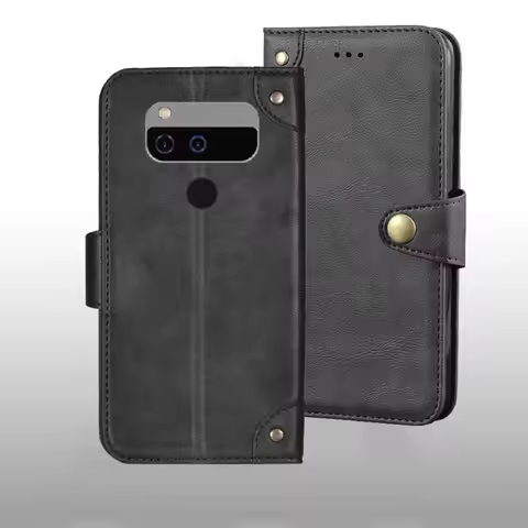 For Unihertz Jelly Max case Metal Buckle retro Leather Back Case Cover For Unihertz Jelly Max Phone 