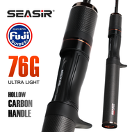 SEASIR Black Arrow Fishing Rod 1.5M-1.8M/4.92FT-5.90FT 76G Lure Weight 0.8-10g UL Carbon Fiber FUJI O Guide Rings BFS Two Sections Sound Knob Light Micro Fish Pole