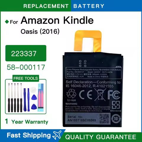 Brand new 223337 58-000117 for Amazon Kindle Oasis, KO1, Oasis 1, Oasis 2, Oasis 3, SW56RW tablet Ba