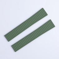 Waterproof FKM Fluororubber Rubber Watch Band 19mm Accessories Replace For Patek Strap For Philippe 