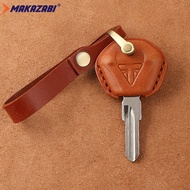 สำหรับ Triumph T100 T900 T800หนังรถจักรยานยนต์ฝาครอบกรณีฝาครอบพวงกุญแจห้อย Kering กระเป๋าแหวน Moto P