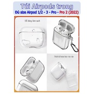 AIRPOD 1/2 TRANSPARENT SILICON BAG - AIRPOD PRO - AIRPOD 3