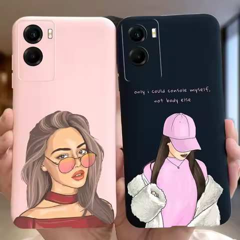 For Vivo Y55s Y53s Y33s Y76s Y73s 5G Case Cool Fashion Girl Cartoon Cases For Vivo Y33s y53s 4G Soft