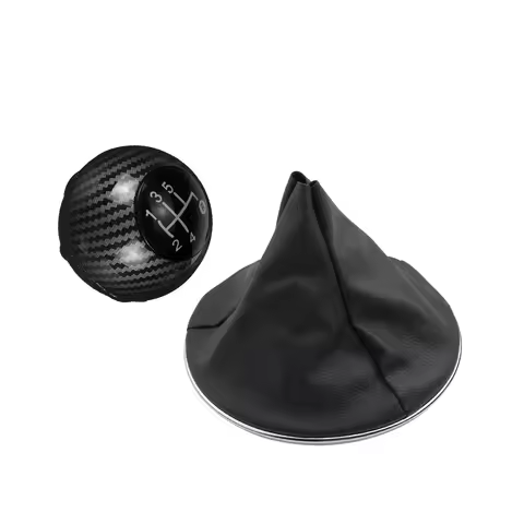 /Gear /Shift /Knob Gaiter Boot Black Carbon Fiber 5 For Fiat 500 2012-2018 OE 55344048 55344016 Car 