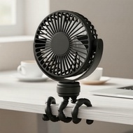 Octopus Tripod Baby Stroller Fan, USB Rechargeable, Safe Touch Grill, Powerful & Silent Airflow Octo