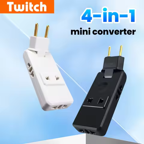 4 in 1 Eu Plug Adapter 4.8mm Power Adapter 180° Rotation Foldable CN USA to EU Europe Travel Adapter