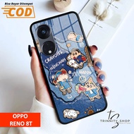 Softcase Glass For Oppo RENO 8T (4G) RENO 8T (5G) - Case Handphone RENO 8T (4G) RENO 8T (5G) [T119].