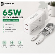 Charger 65W SIKENAI KN-65C GaN Fast Charging + Cable C to C | PackagingOriginal