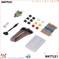 WTTLE Electronics Kit, with LED Lights with Button and Resistor Starter Kit, Component Set with 400 