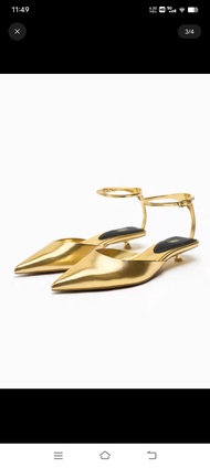 Authentic imported 2025 Spain 2023 Autumn New ZARAˉ Womens Shoes French Temperament Strap Cat Heel M