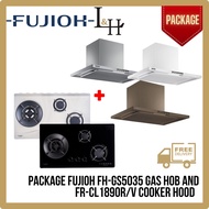 [BUNDLE] FUJIOH FH-GS5035 Gas Hob And FR-CL1890R/V 900MM Chimmey Cooker Hood