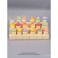 Simulated cute cactus green plant miniature simulated trapezoidal shelf model toy children's dollhou