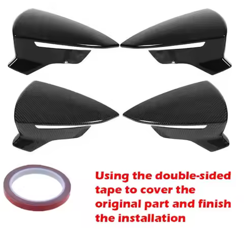 Premium Ox Horn Rearview Mirror Cap Trim For Seat Leon MK3/MK3.5 2013-2019, Wear-Resistant Easy-Inst