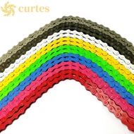 CURTES Bicycle Chains Multicolors Cycling Equipment Single Speed Track Blike for BMX Colorful 94 Lin