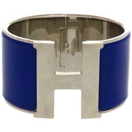 愛馬仕 Click-Clack XL TGM 超大藍色金屬手鐲 0105 [二手] 成色極佳