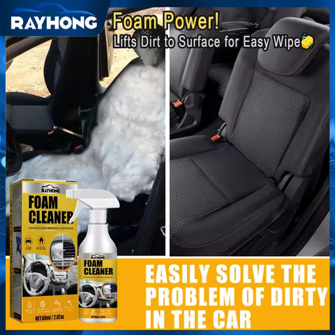 Powerful Car Interior Cleaner Foam Spray - No Rinse Upholstery Cleaner for Seats Dashboard Stain Rem
