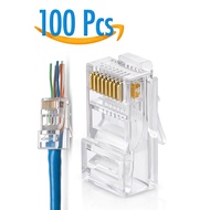 100PCS RJ45 Cat6e Pass Through Connector - PT-CAT6E/8P8C