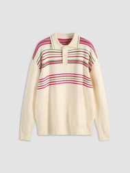 Cider Color Striped Sweater